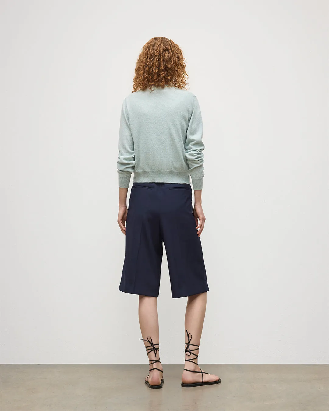 Iris Light Green Classic Cashmere Cardigan sold by Johnstons of Elgin product image thumbnail 4