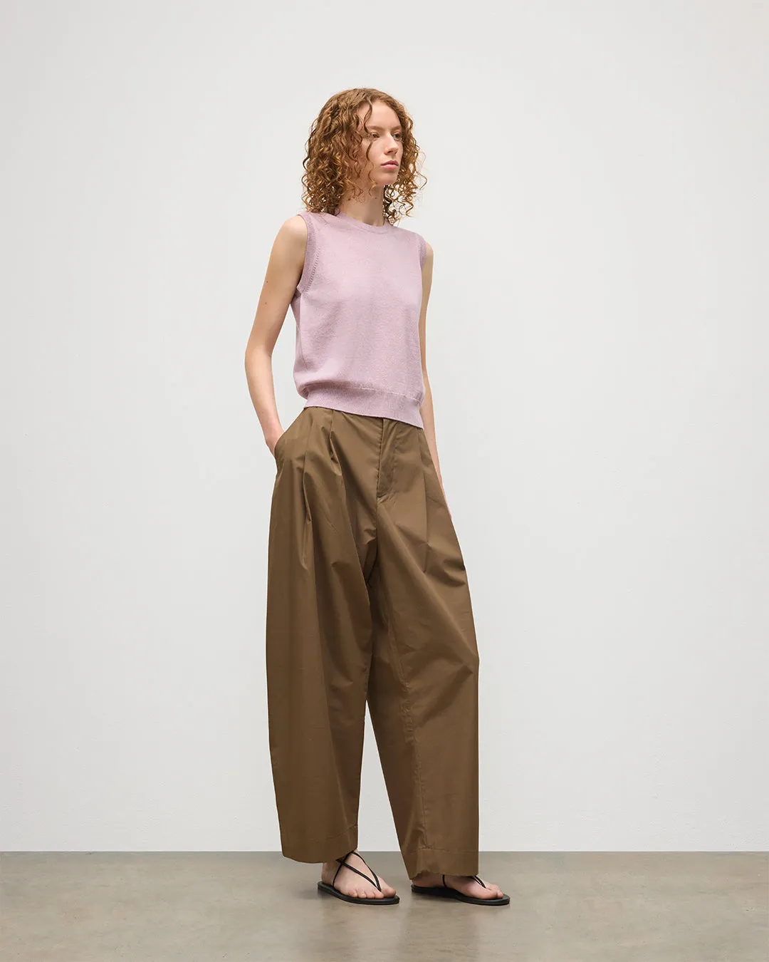 Iris Light Pink Classic Cashmere Tank sold by Johnstons of Elgin product image thumbnail 3