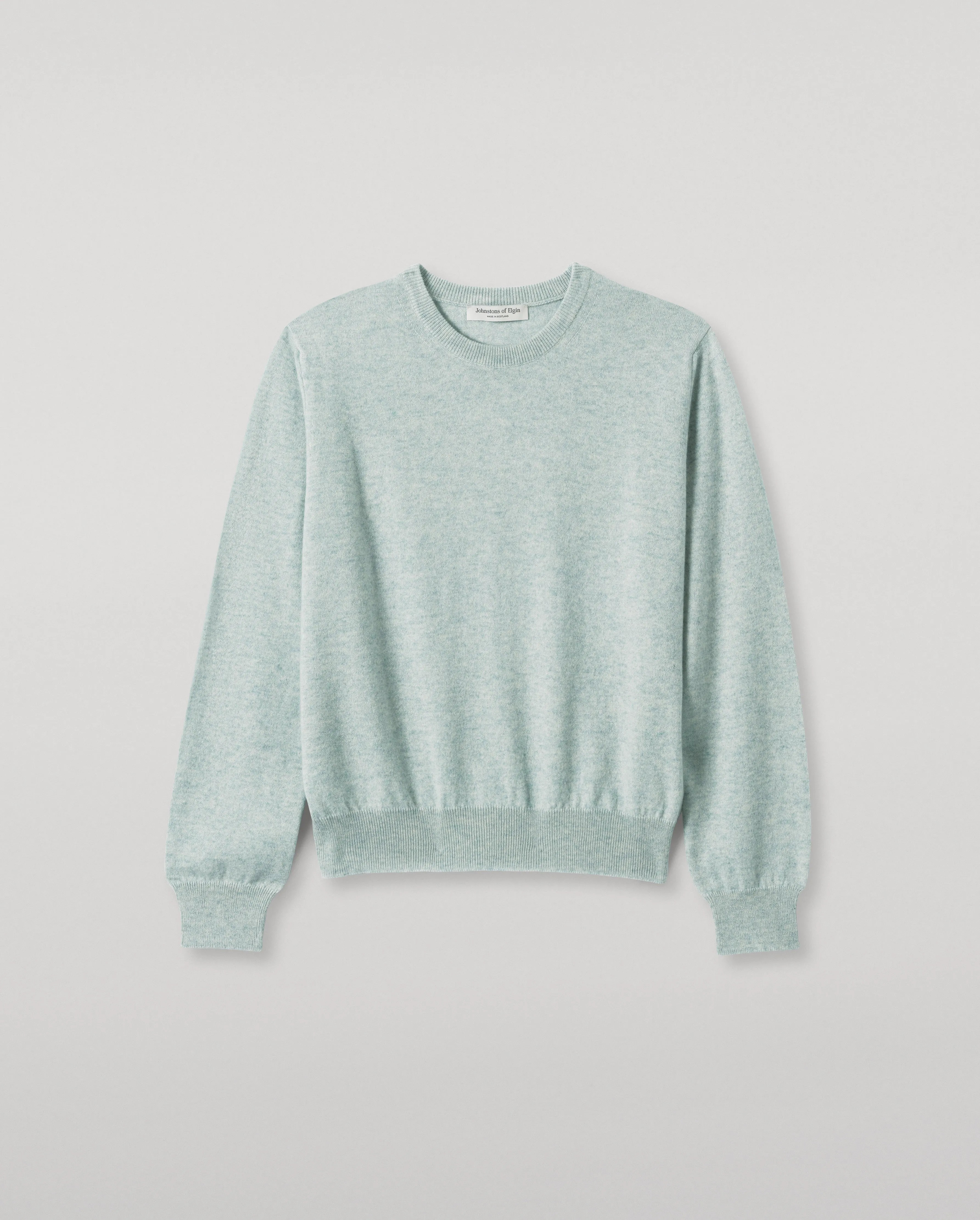 Lunan Light Green Classic Crew Jumper sold by Johnstons of Elgin product image thumbnail 2