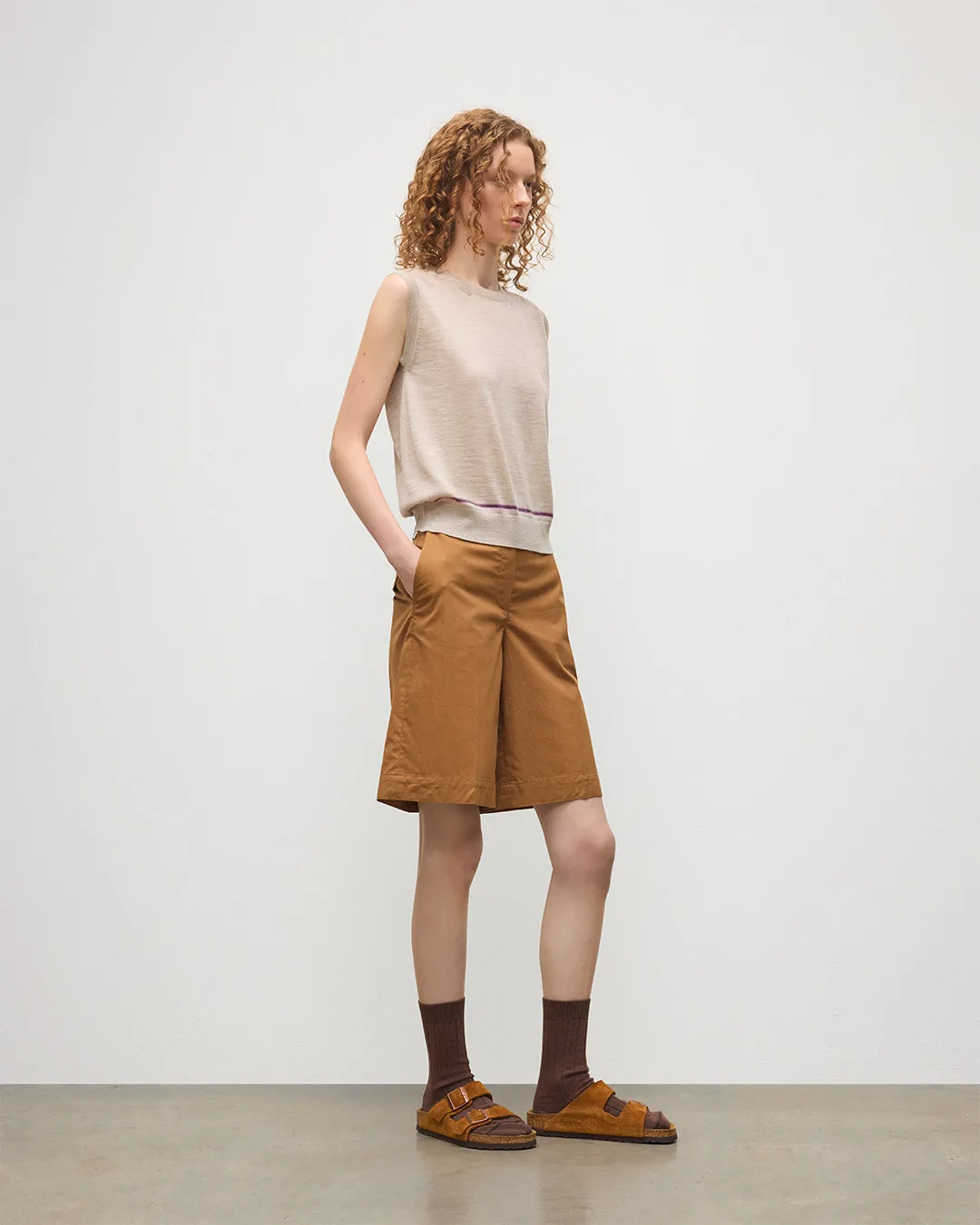 Brae Natural Merino Sleeveless Tank sold by Johnstons of Elgin product image thumbnail 3