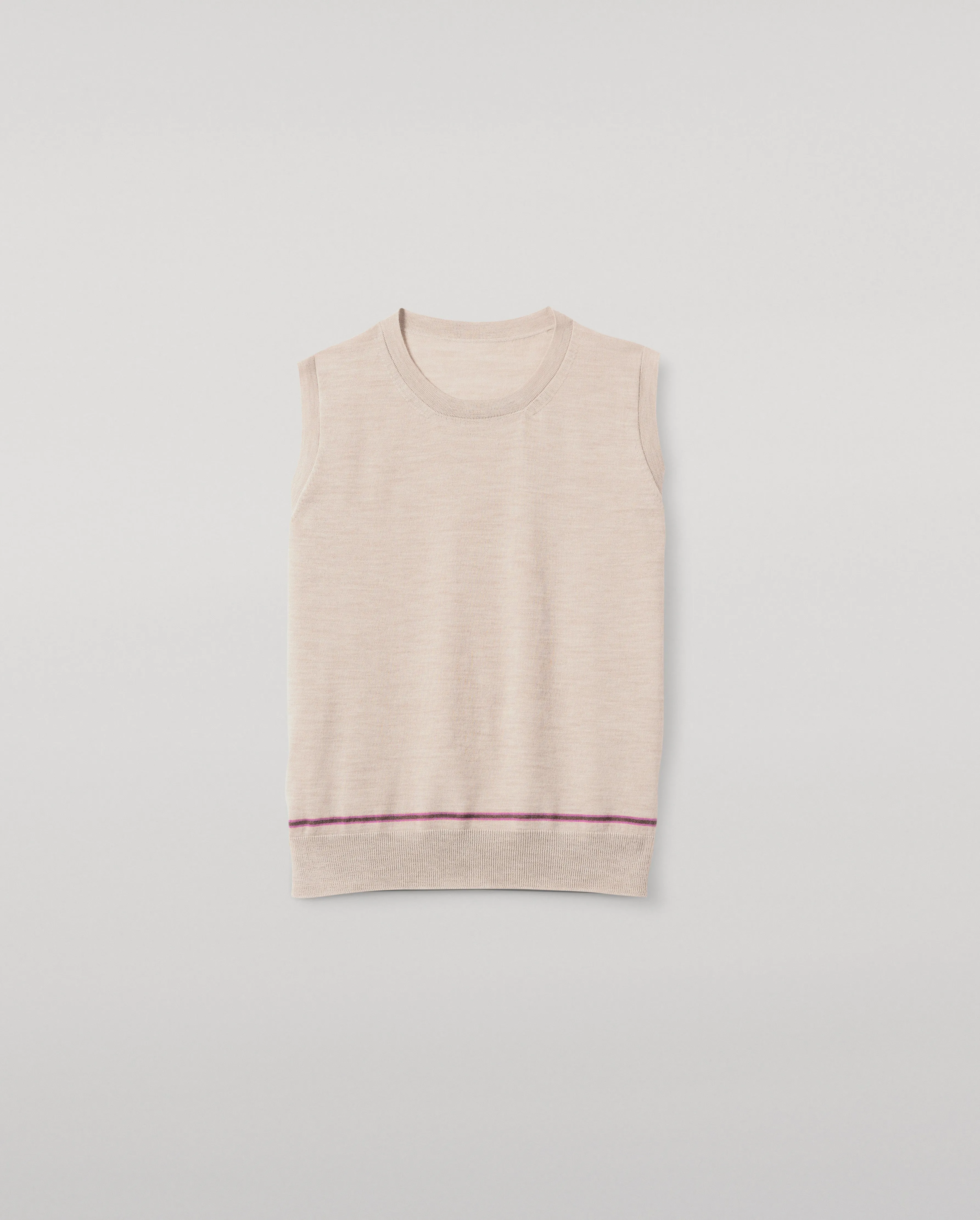 Brae Natural Merino Sleeveless Tank sold by Johnstons of Elgin product image thumbnail 2
