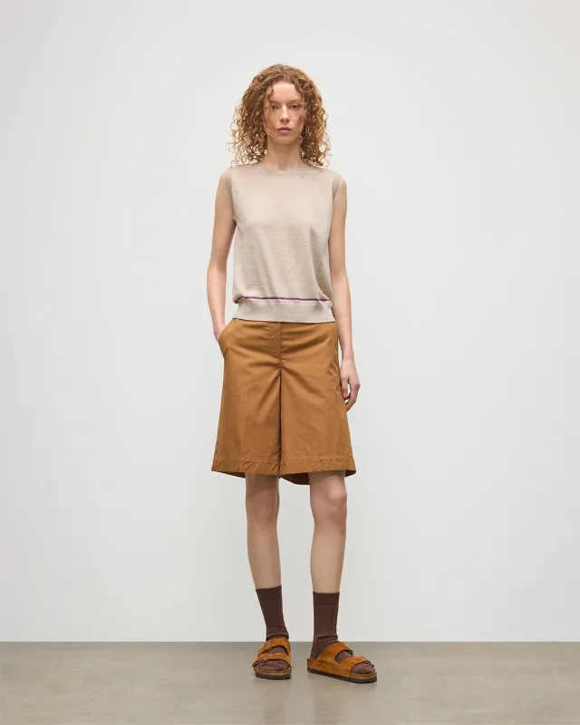 Brae Natural Merino Sleeveless Tank made by Johnstons of Elgin
