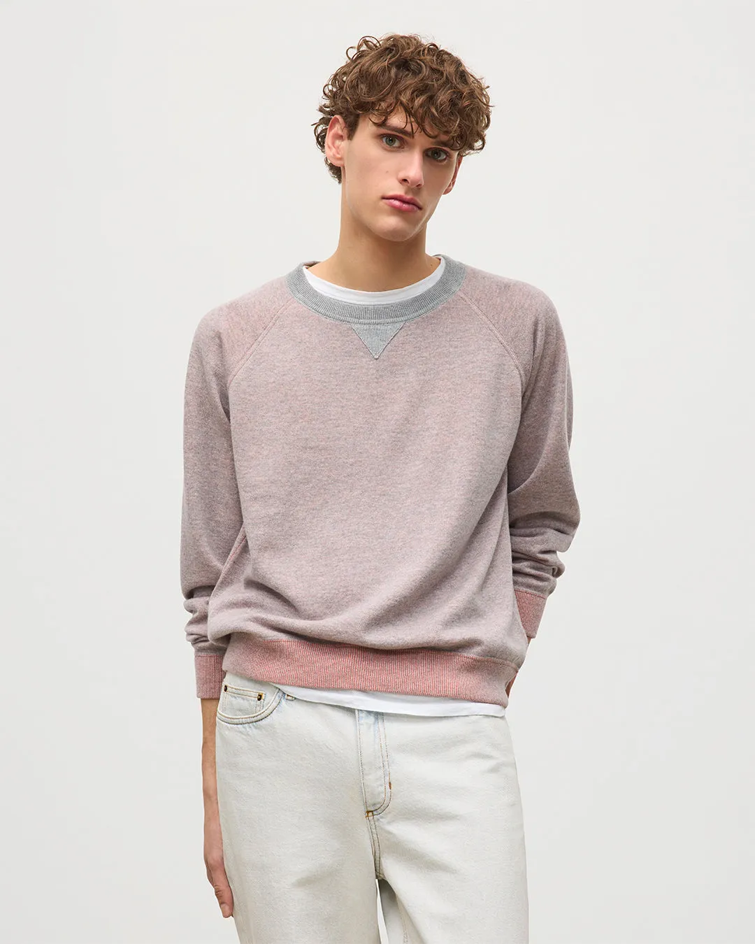 Beach Orange Cashmere Sweatshirt sold by Johnstons of Elgin product image thumbnail 5