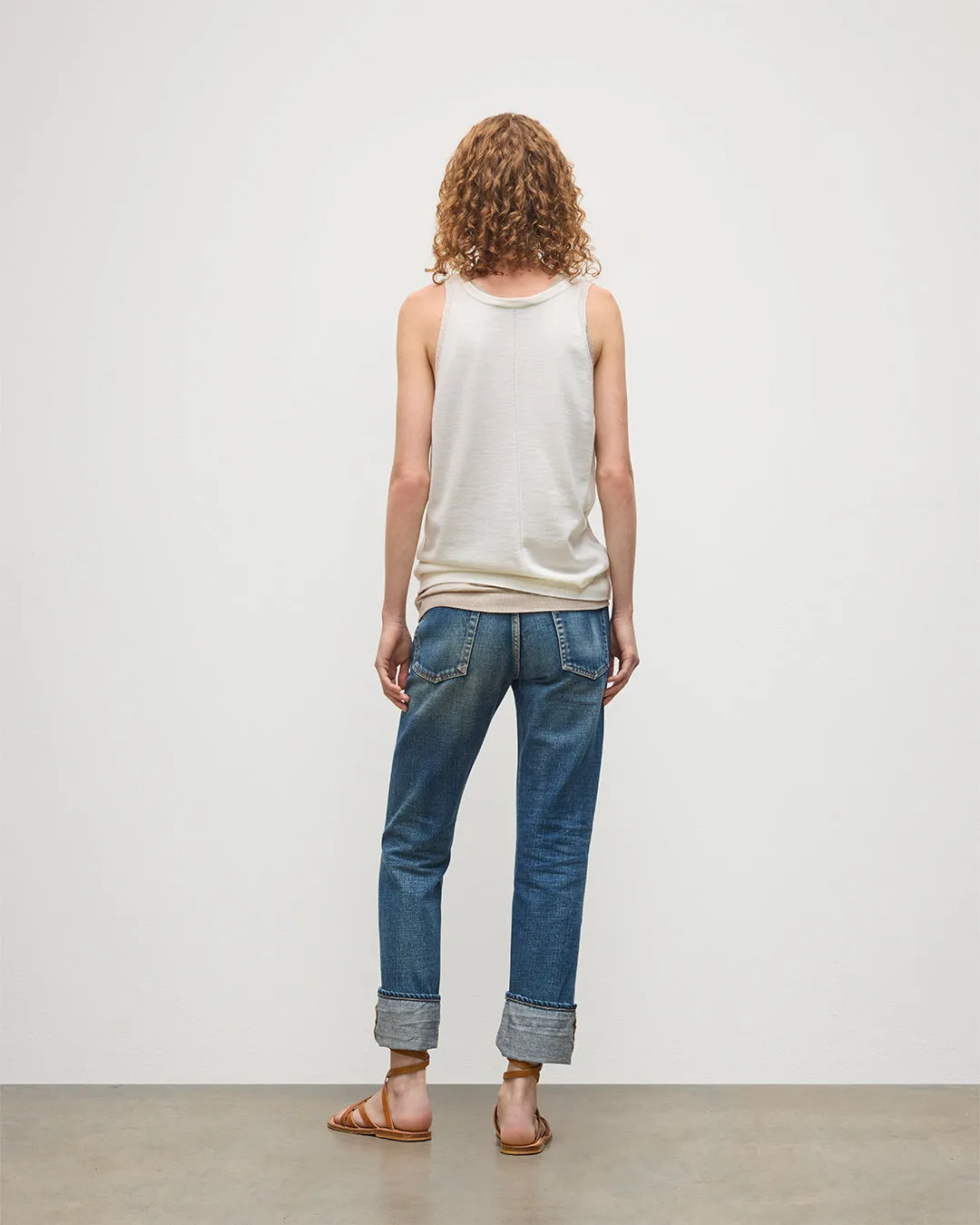 Greer White Merino Vest sold by Johnstons of Elgin product image thumbnail 4