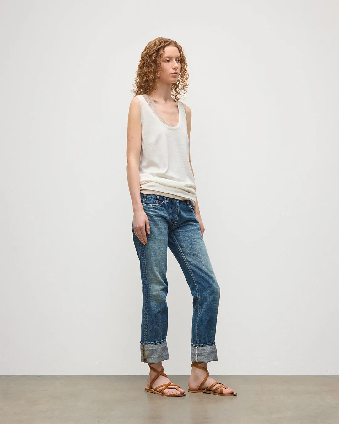 Greer White Merino Vest sold by Johnstons of Elgin product image thumbnail 3