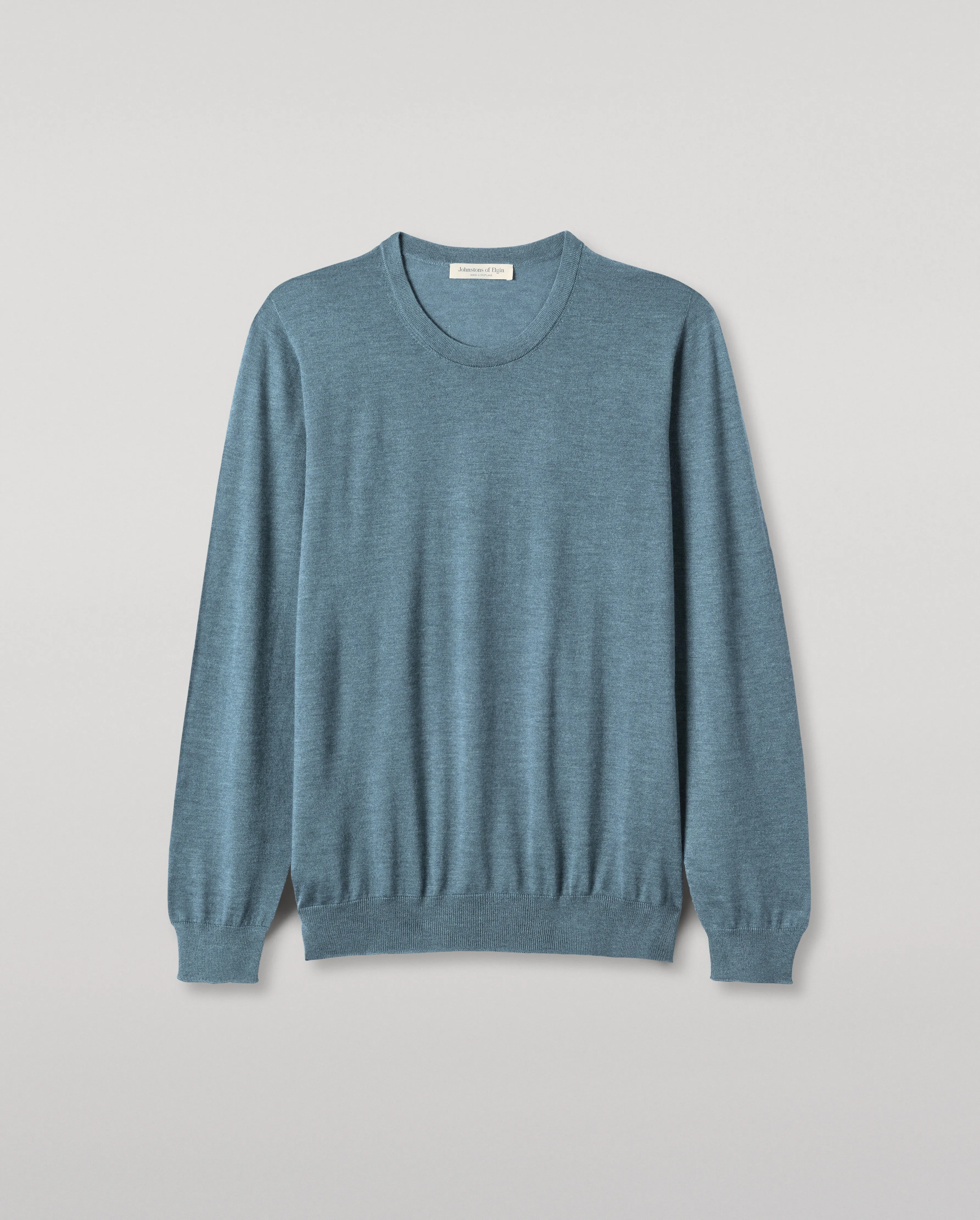 Fin Blue Superfine Cashmere Jumper sold by Johnstons of Elgin product image thumbnail 2