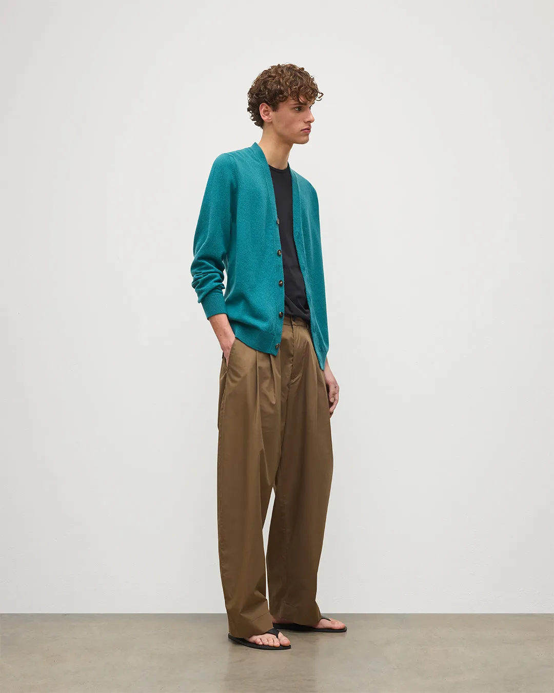 Rory Green Classic Cashmere Cardigan sold by Johnstons of Elgin product image thumbnail 3