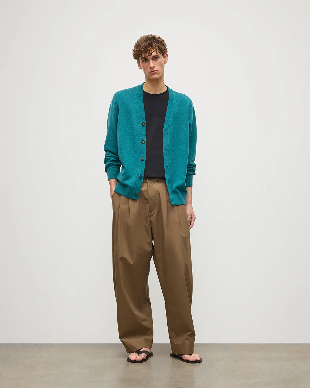 Rory Green Classic Cashmere Cardigan sold by Johnstons of Elgin