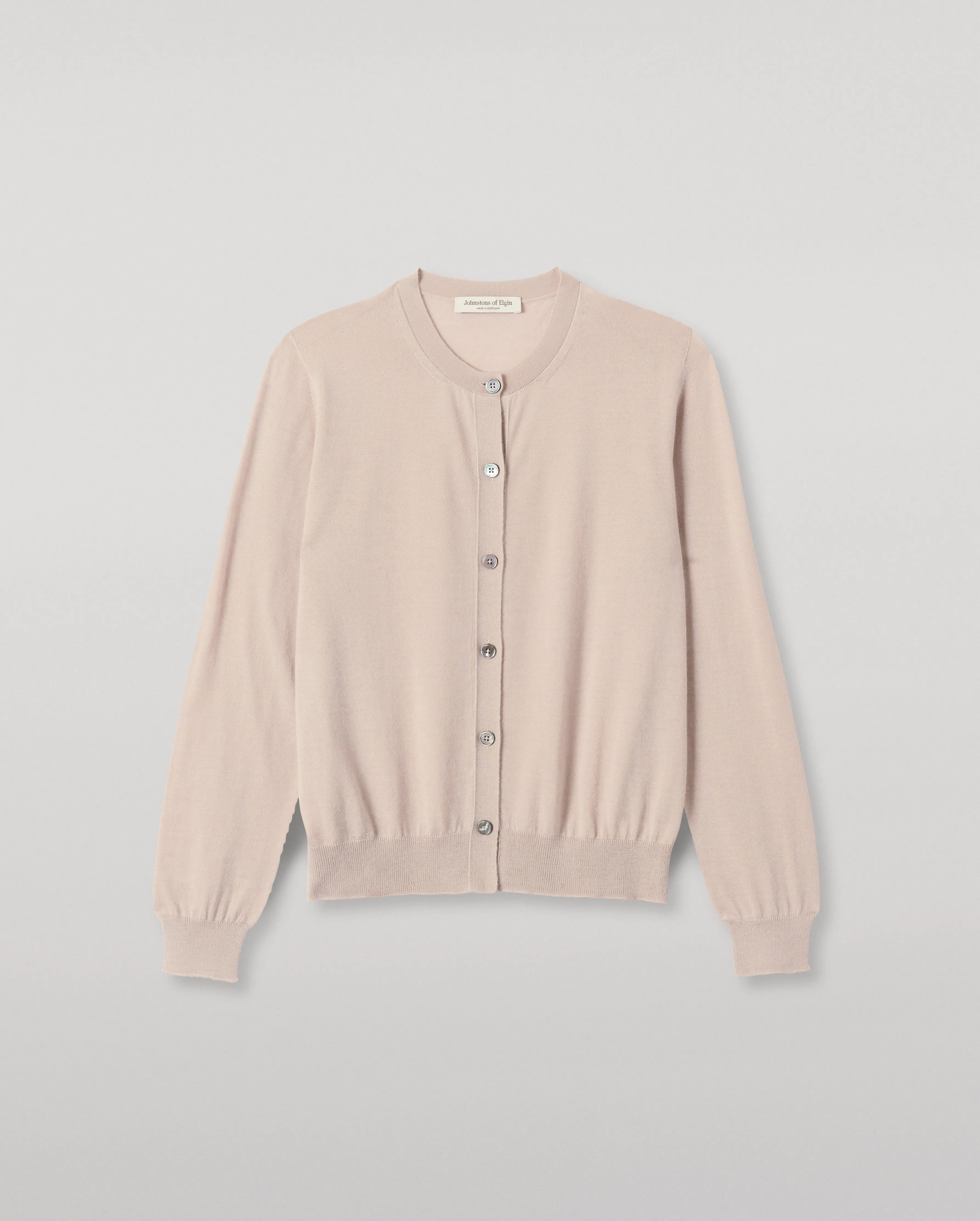 Honor Cream Superfine Cashmere Cardigan sold by Johnstons of Elgin product image thumbnail 2