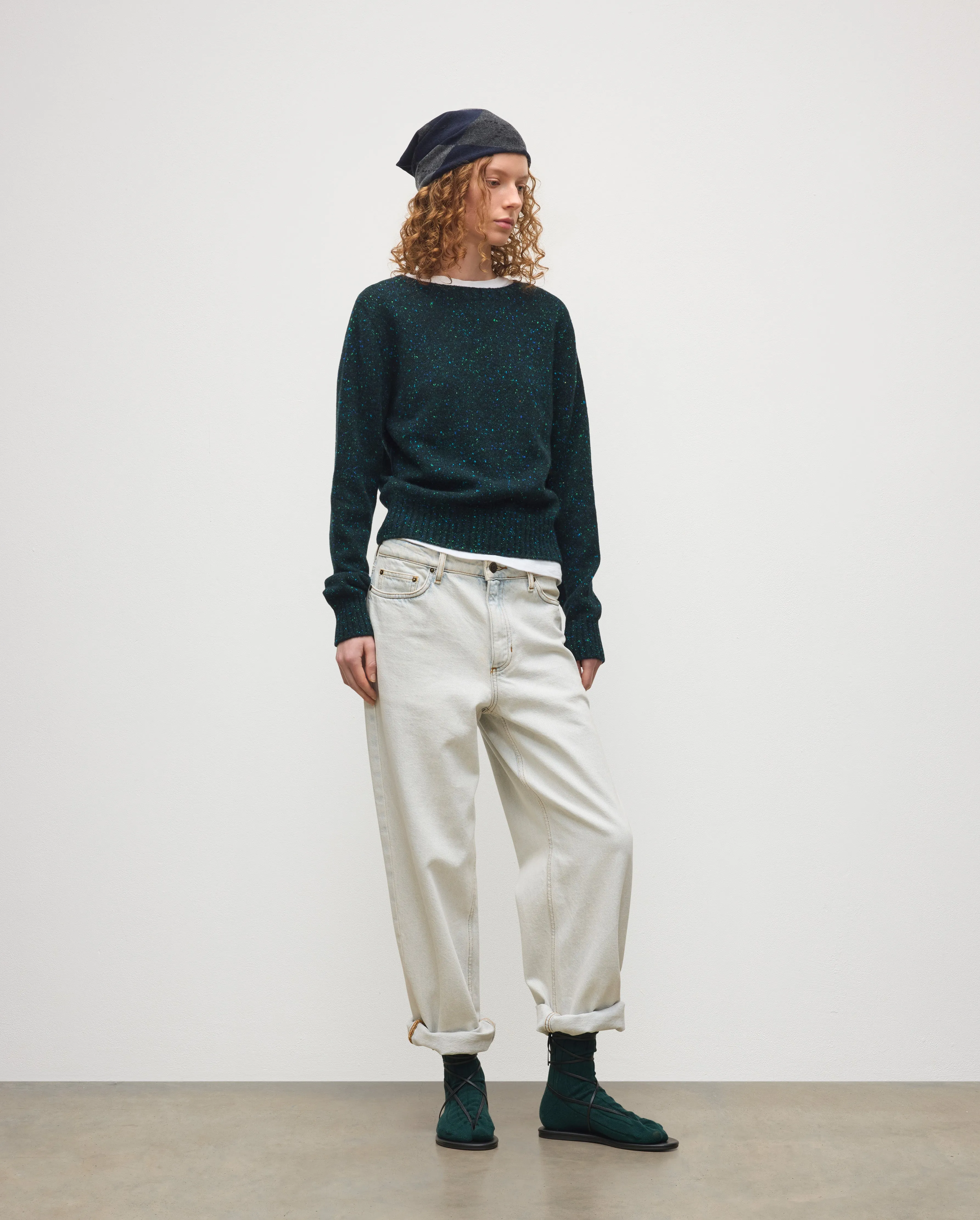 Cairn Green Donegal Cashmere Jumper sold by Johnstons of Elgin product image thumbnail 4