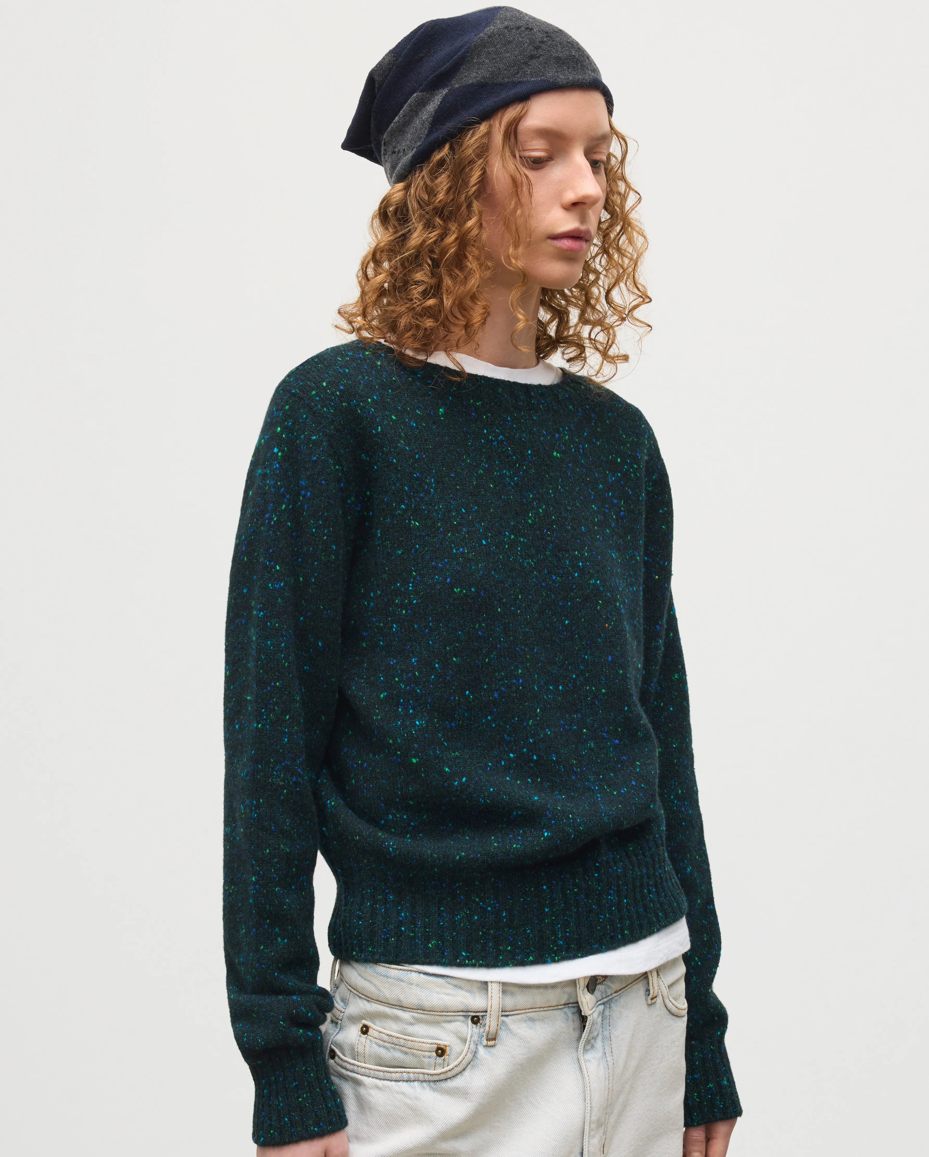 Cairn Green Donegal Cashmere Jumper sold by Johnstons of Elgin product image thumbnail 5