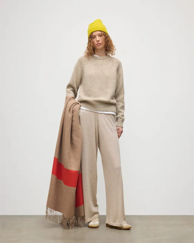 Bay Natural Marl Cashmere & Cotton Jumper sold by Johnstons of Elgin