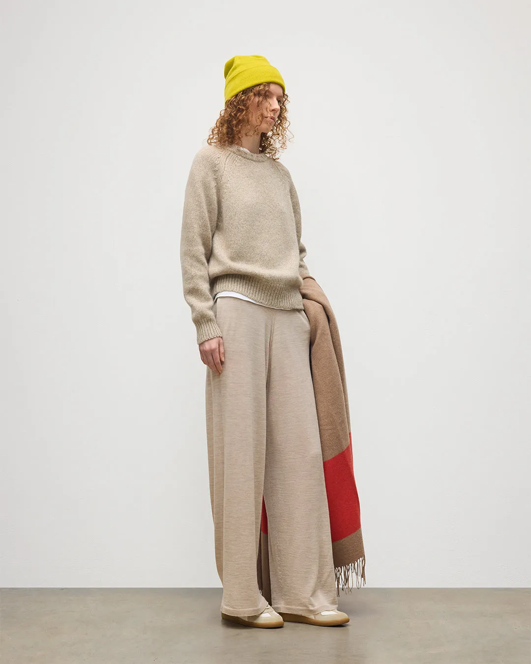 Bay Natural Marl Cashmere & Cotton Jumper sold by Johnstons of Elgin product image thumbnail 3