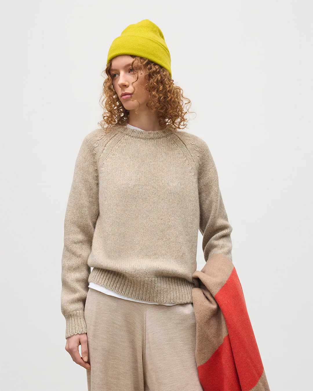 Bay Natural Marl Cashmere & Cotton Jumper sold by Johnstons of Elgin product image thumbnail 5