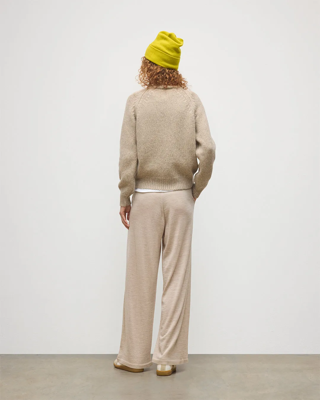 Bay Natural Marl Cashmere & Cotton Jumper sold by Johnstons of Elgin product image thumbnail 4