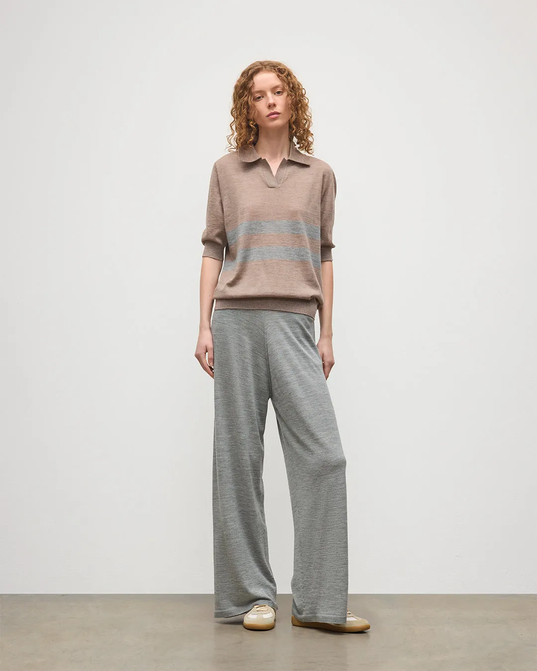 Ina Grey Merino Trousers sold by Johnstons of Elgin