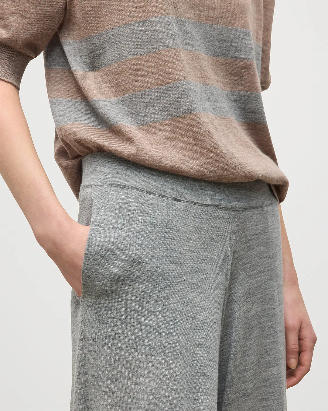 Ina Grey Merino Trousers sold by Johnstons of Elgin product image thumbnail 5