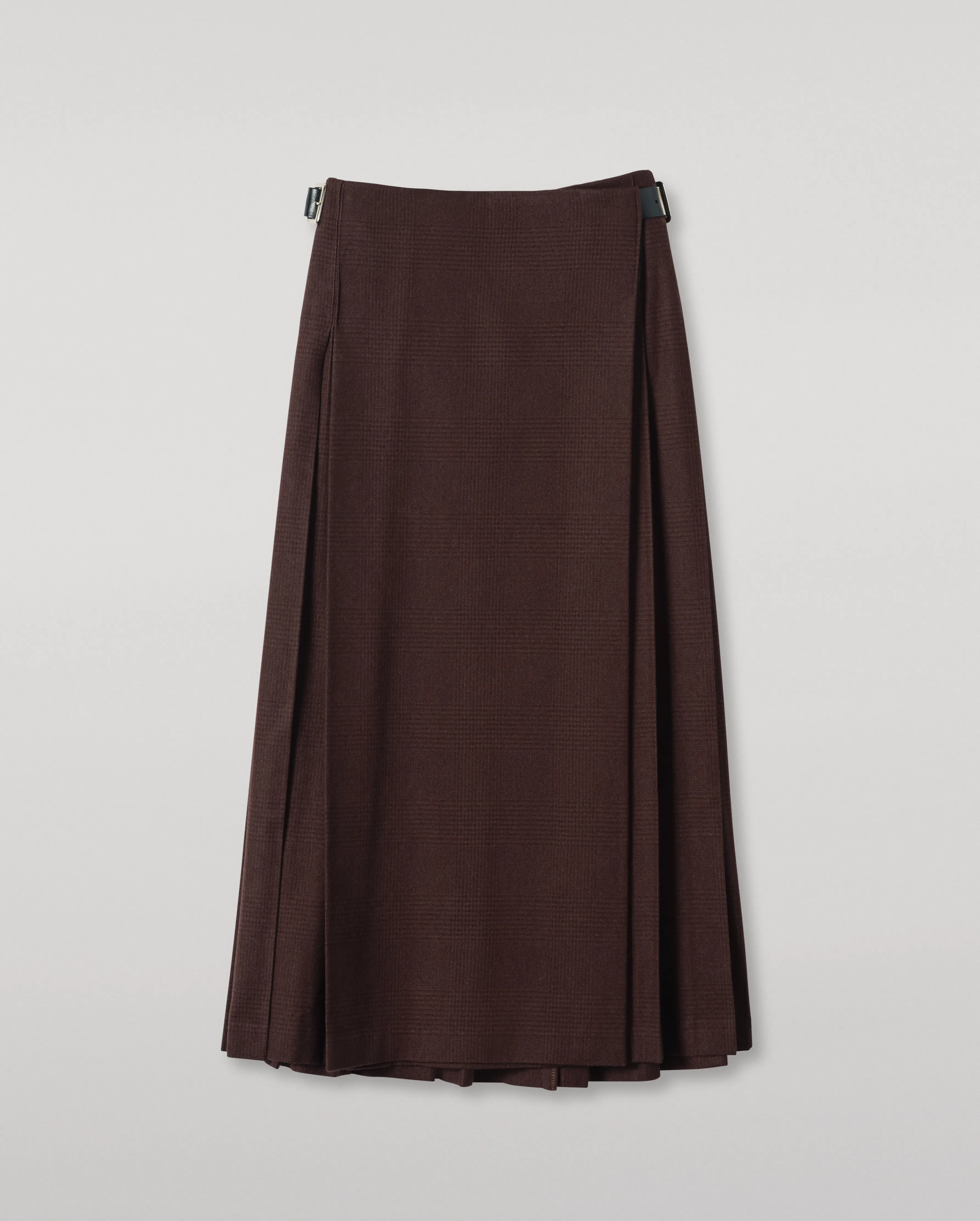 Le Kilt | Johnstons of Elgin Brown Long Kilt sold by Johnstons of Elgin product image thumbnail 2