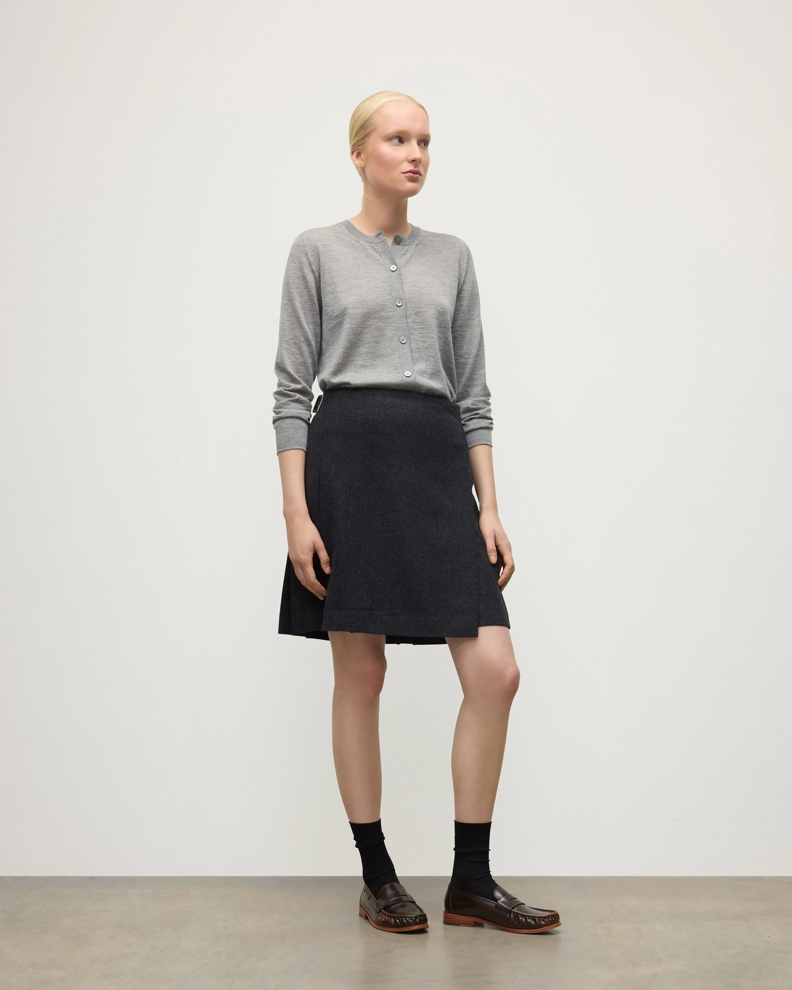 Le Kilt | Johnstons of Elgin Charcoal Kilt sold by Johnstons of Elgin