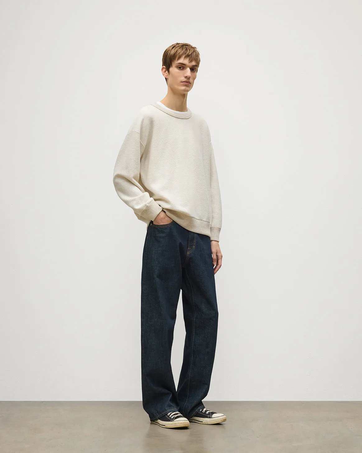 Liddell Natural Cashmere Sweatshirt sold by Johnstons of Elgin product image thumbnail 3