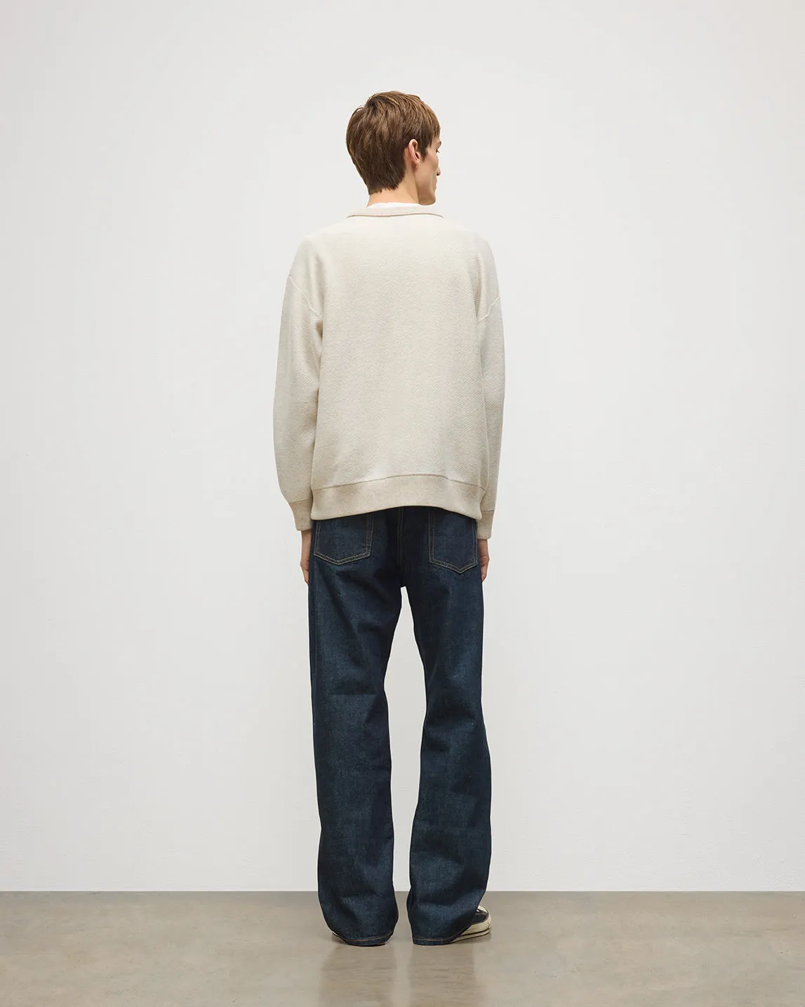 Liddell Natural Cashmere Sweatshirt sold by Johnstons of Elgin product image thumbnail 4