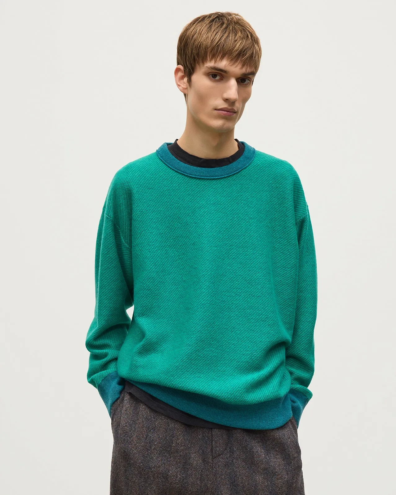 Liddell Green Cashmere Sweatshirt sold by Johnstons of Elgin product image thumbnail 5