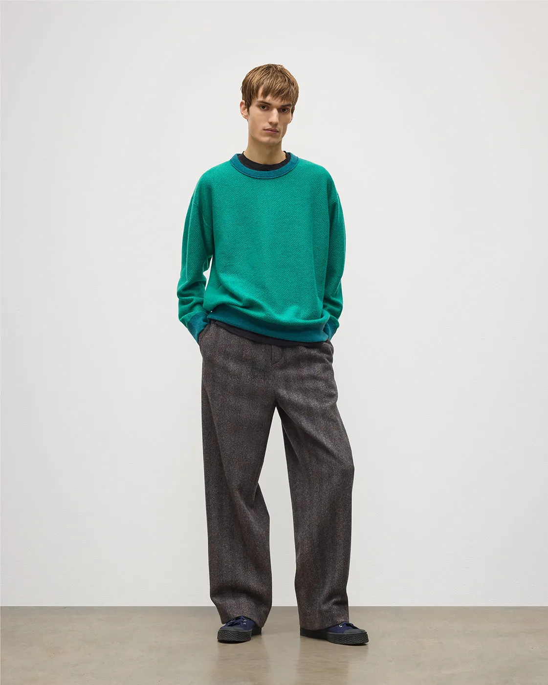 Liddell Green Cashmere Sweatshirt sold by Johnstons of Elgin