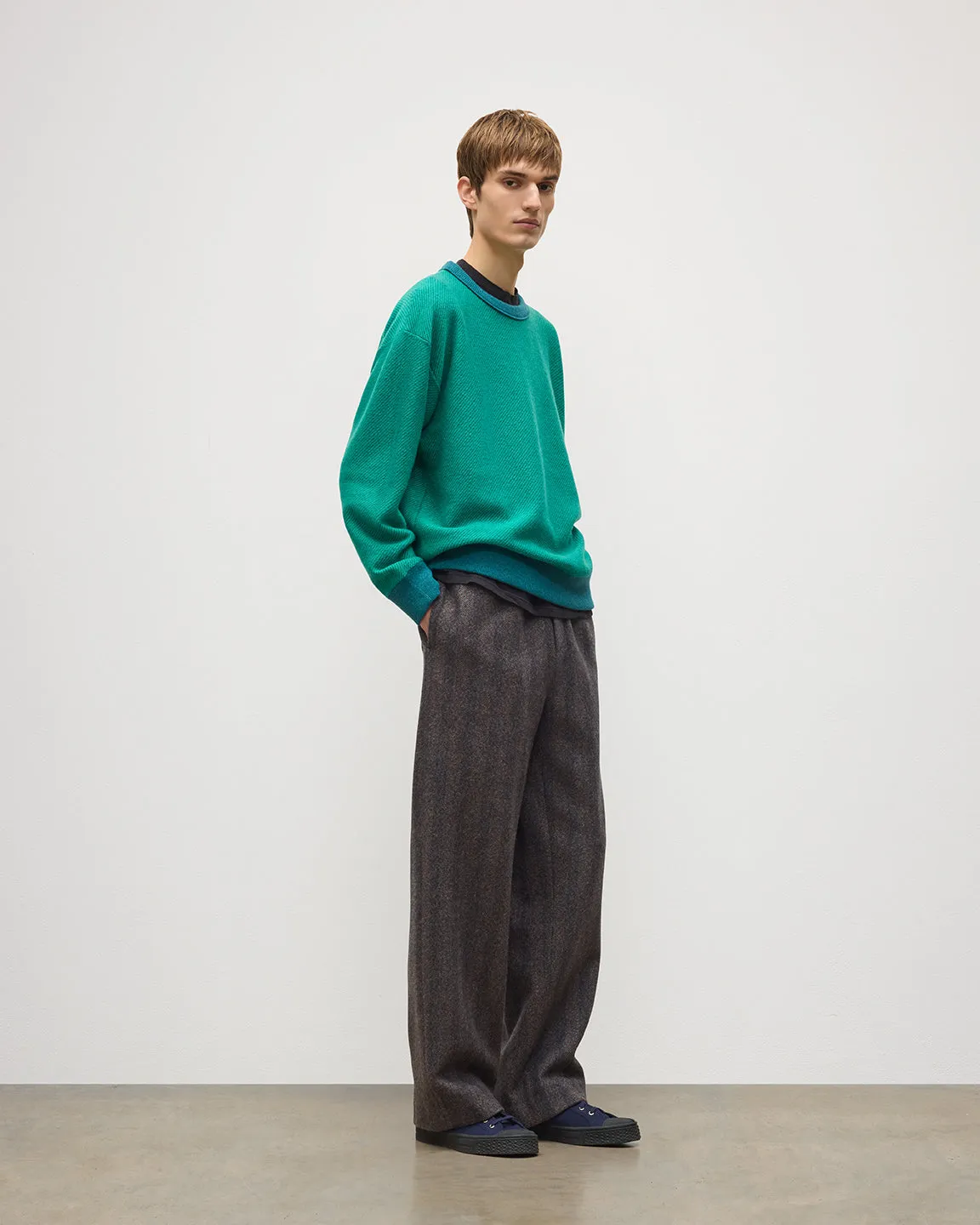 Liddell Green Cashmere Sweatshirt sold by Johnstons of Elgin product image thumbnail 3