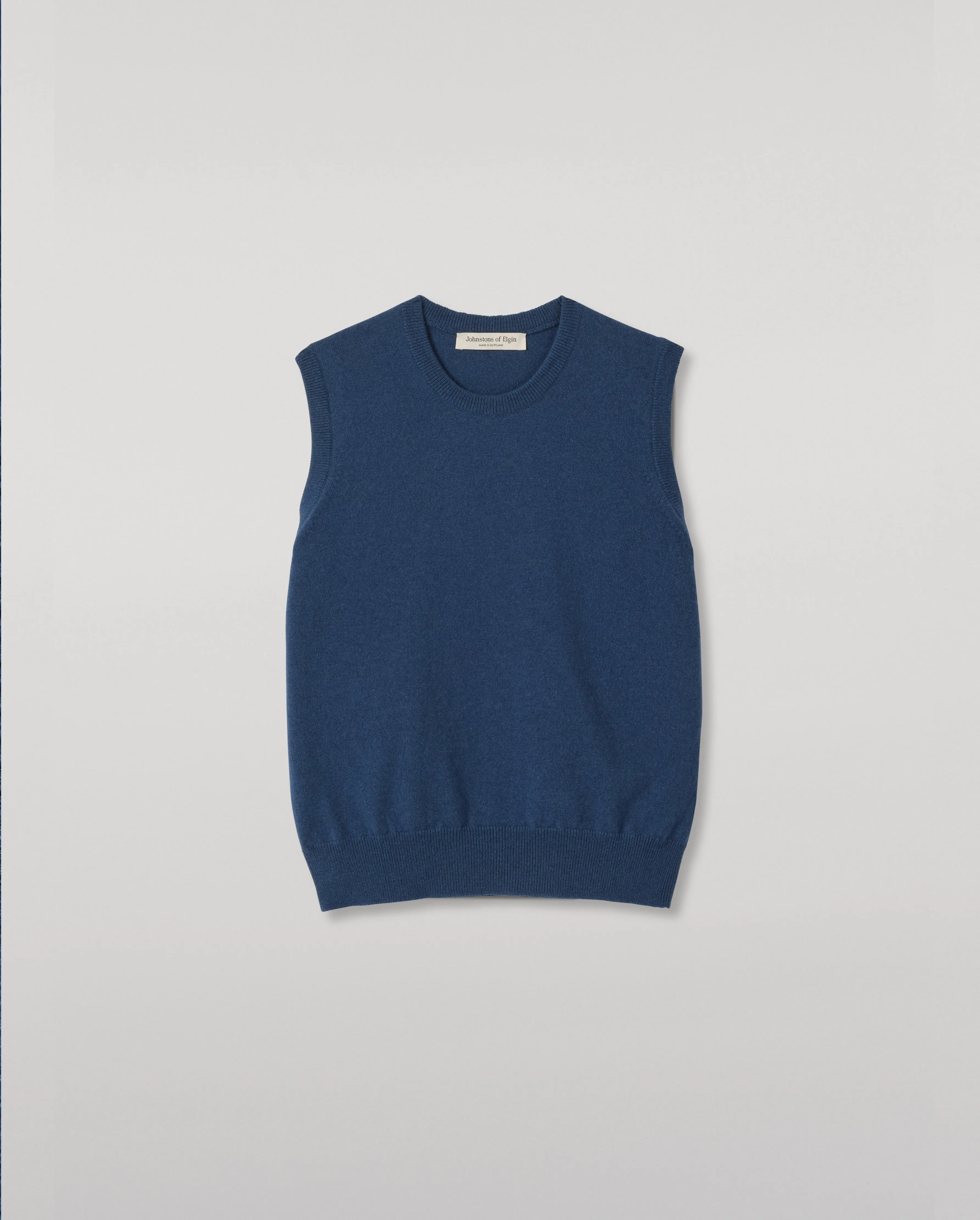 Iris Classic Blue Cashmere Tank sold by Johnstons of Elgin product image thumbnail 2