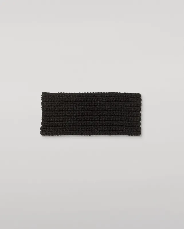 Whittle Black Cashmere Headband made by Johnstons of Elgin