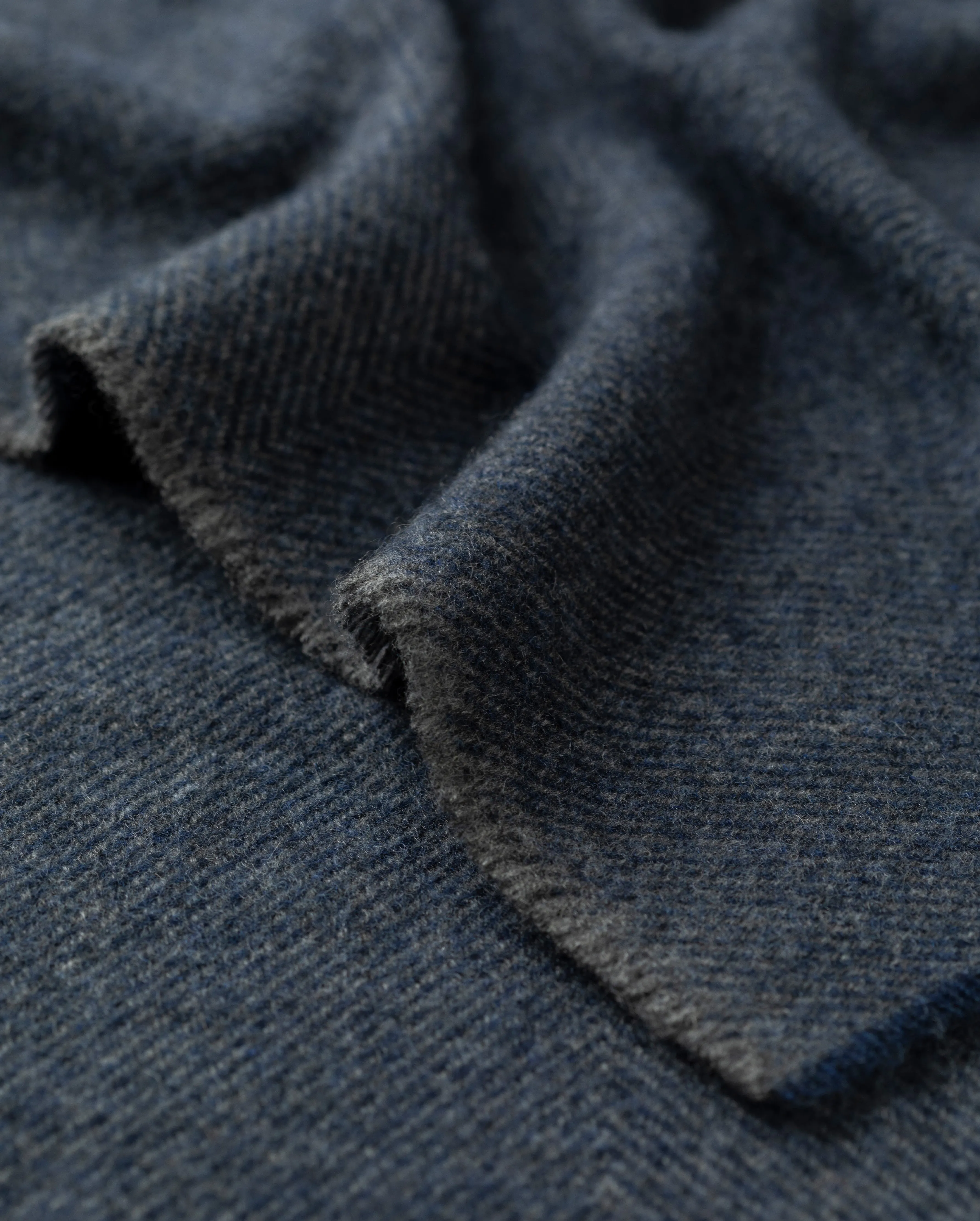Mountain Twill Blue Cashmere Scarf sold by Johnstons of Elgin product image thumbnail 2