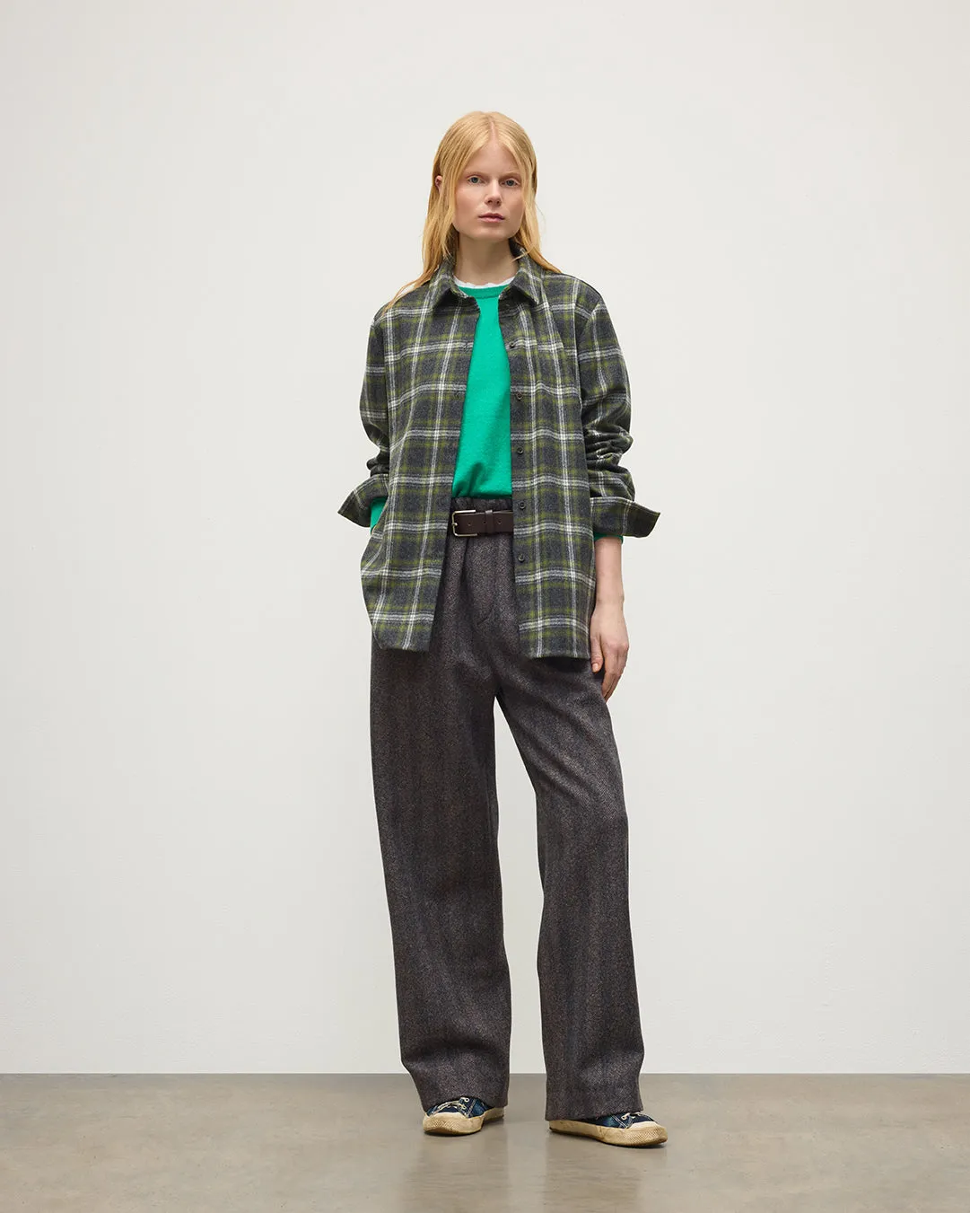 Clanlass Green Plaid Overshirt sold by Johnstons of Elgin