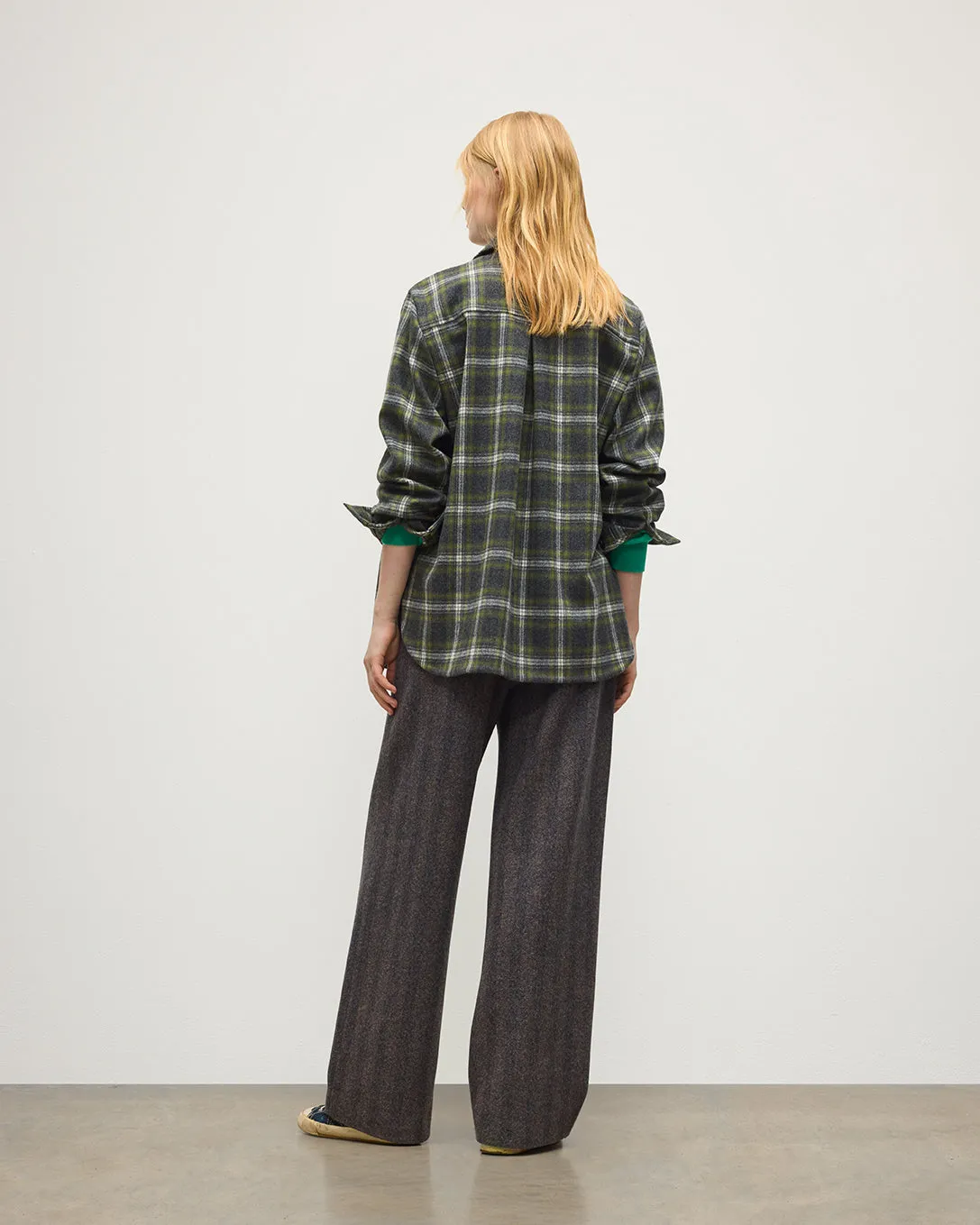 Clanlass Green Plaid Overshirt sold by Johnstons of Elgin product image thumbnail 4