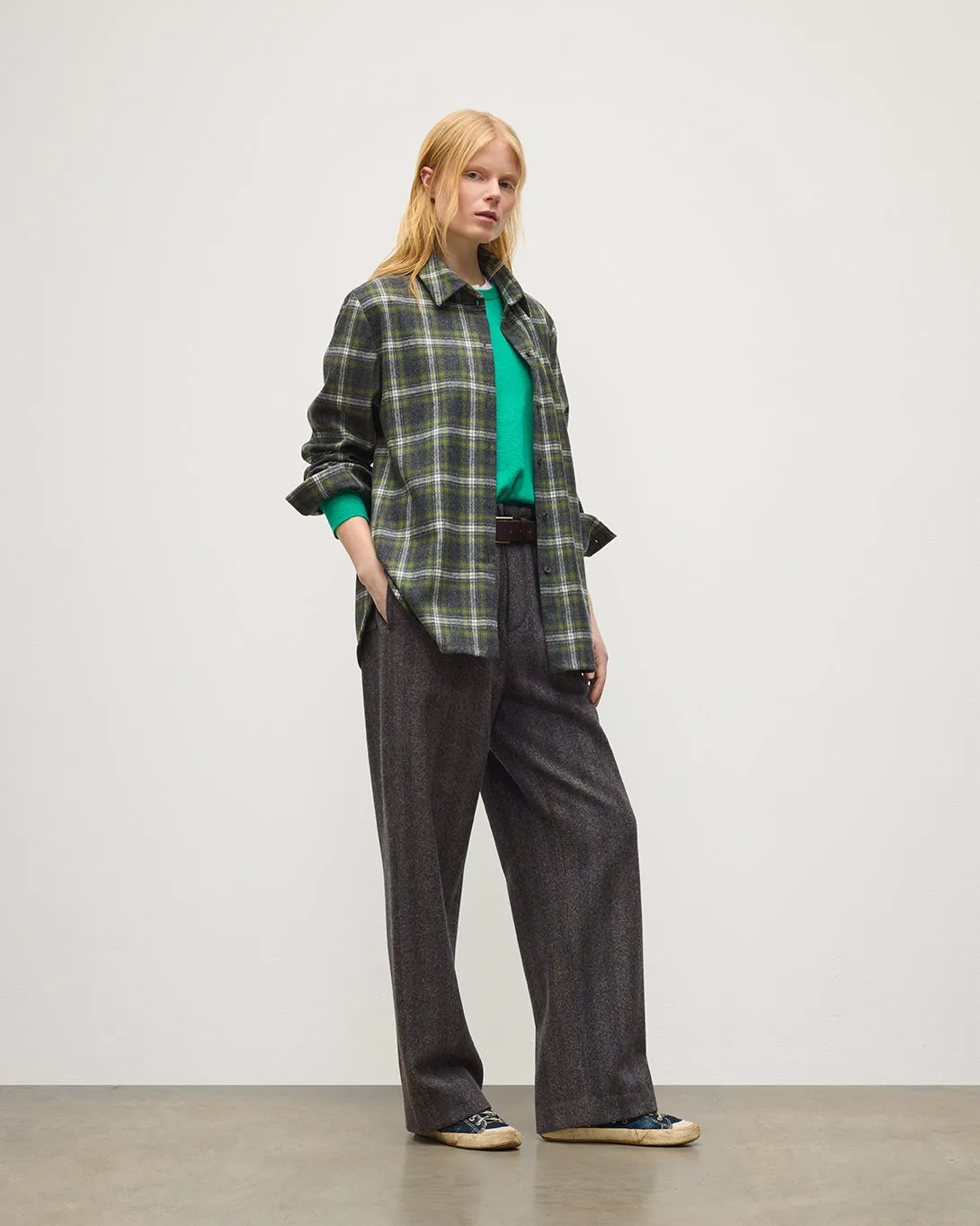 Clanlass Green Plaid Overshirt sold by Johnstons of Elgin product image thumbnail 3
