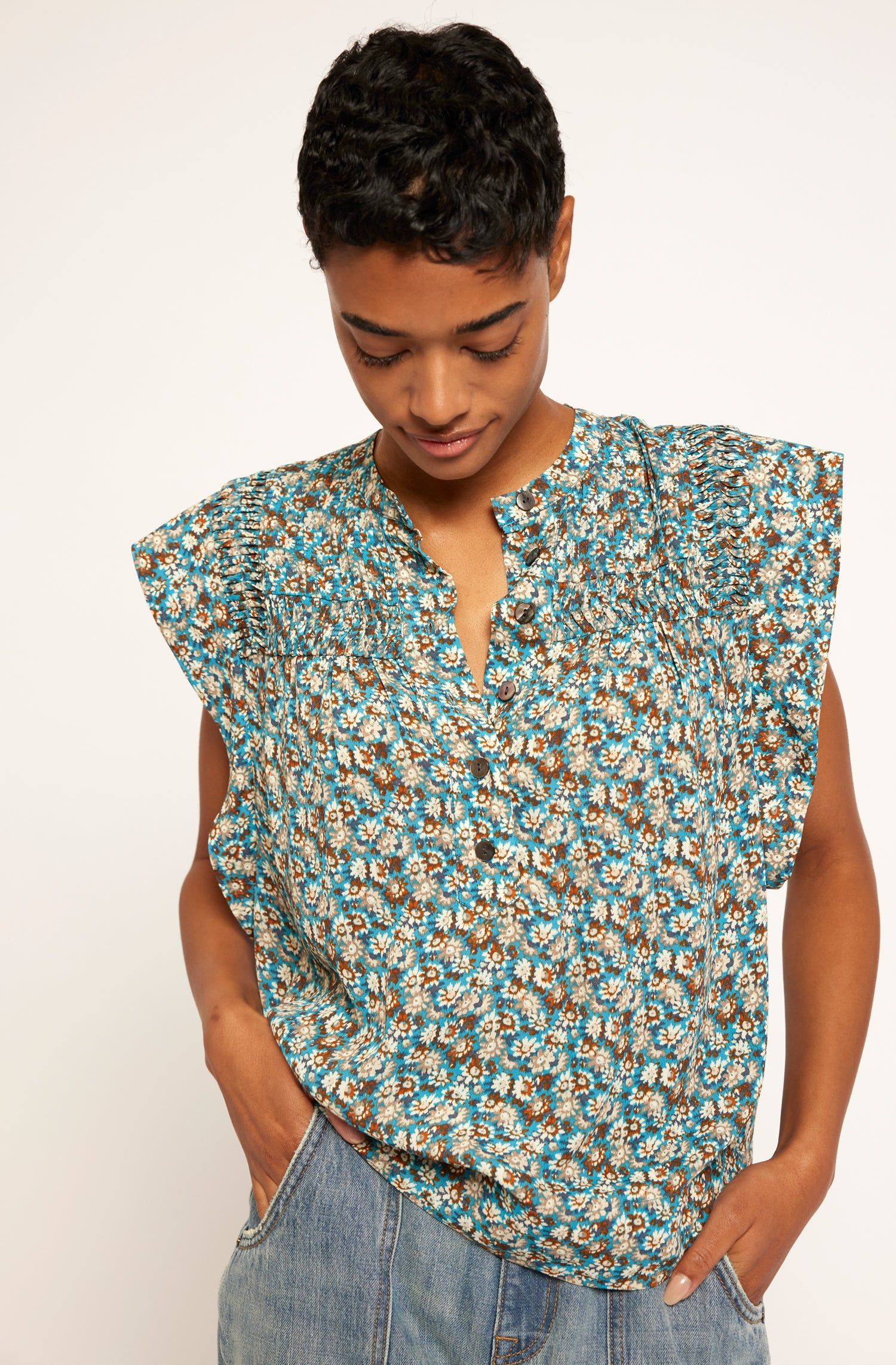 Marley Short Sleeve Top sold by Joie