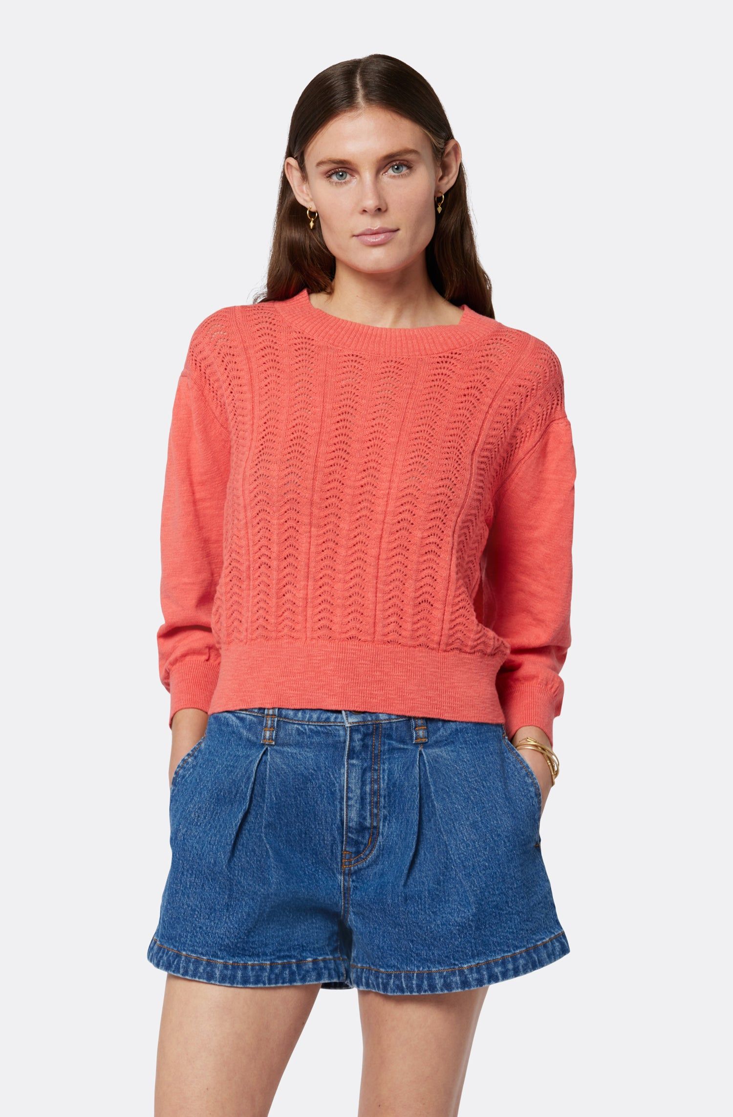 Charlotte Crew Neck Cotton Sweater sold by Joie