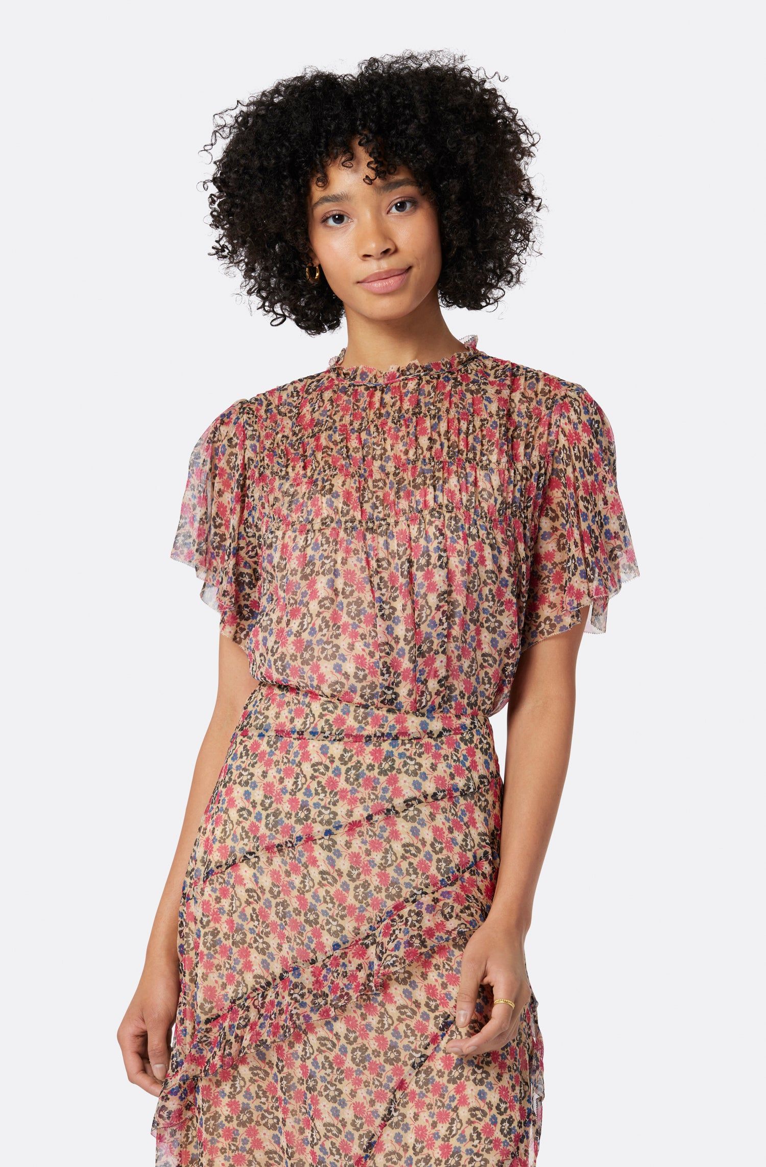 Madison Short Sleeve Silk Top sold by Joie
