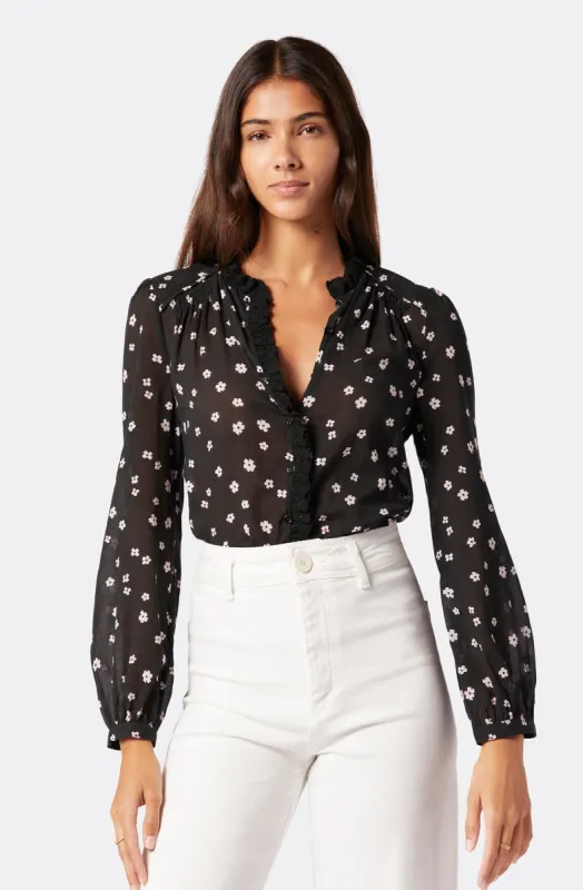 Alain Long Sleeve Cotton Top sold by Joie