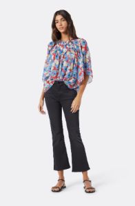 Rosalind Silk Short Sleeve Top sold by Joie