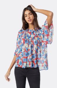 Rosalind Silk Short Sleeve Top sold by Joie