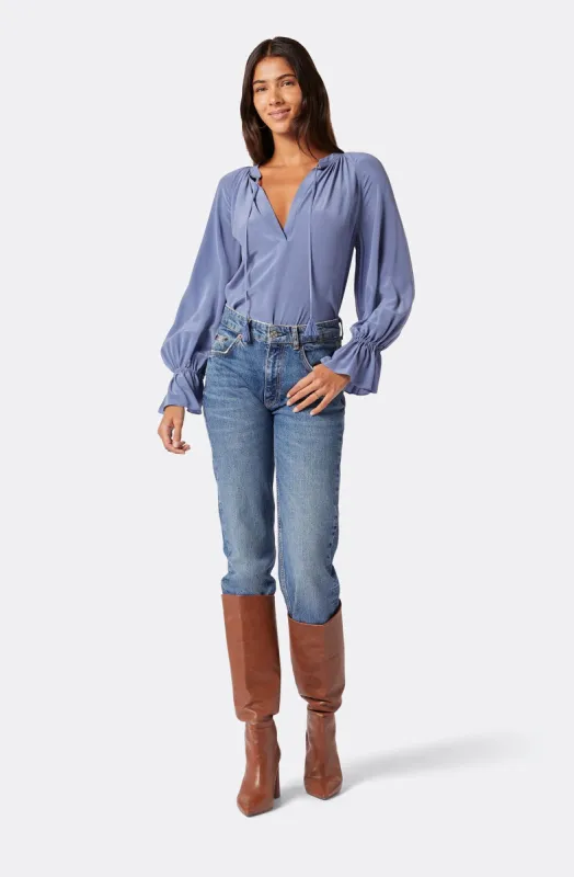Cecarina Long Sleeve Silk Top sold by Joie