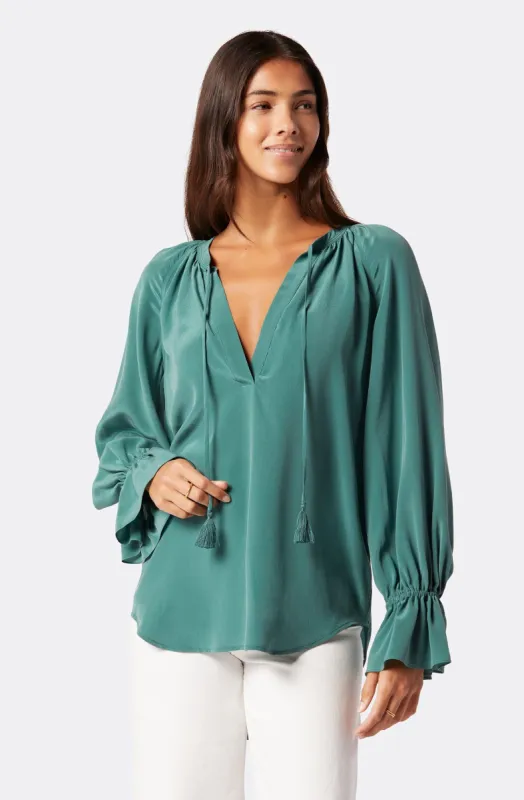Cecarina Long Sleeve Silk Top sold by Joie