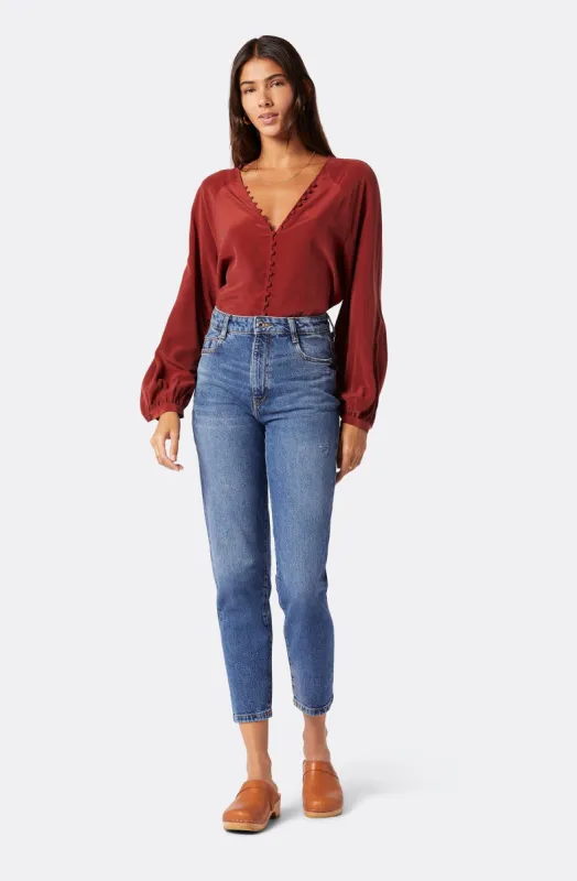 Shariana Long Sleeve Silk Top sold by Joie