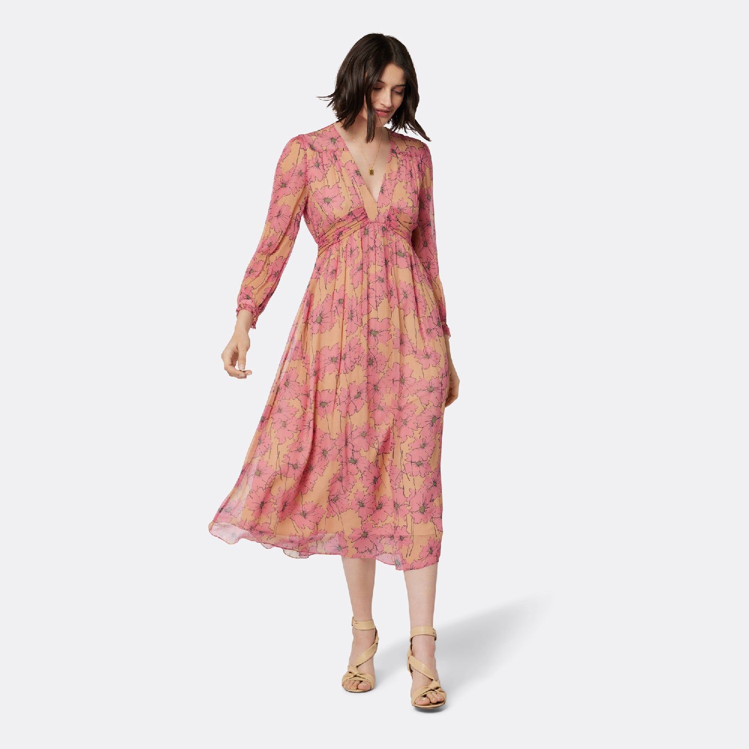 Kaz Midi Silk Dress sold by Joie product image thumbnail 7