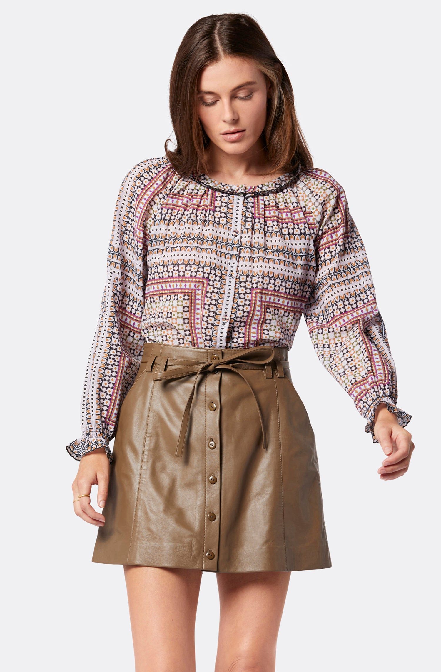 Moneta Long Sleeve Cotton Top sold by Joie