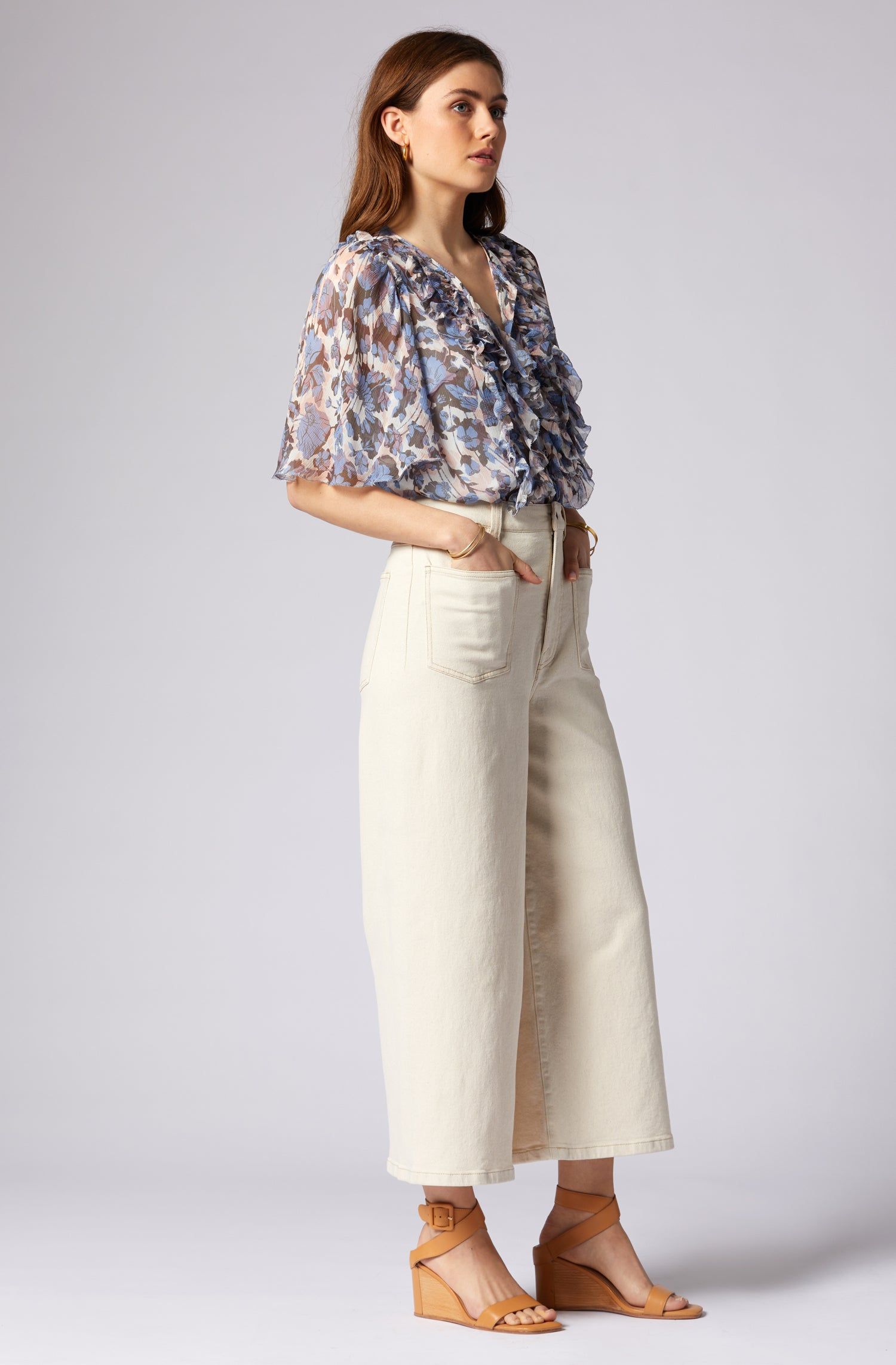 Mikayla Short Sleeve Silk Top sold by Joie product image thumbnail 3