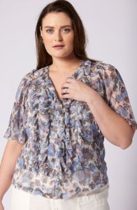 Mikayla Short Sleeve Silk Top sold by Joie