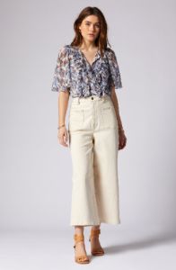 Mikayla Short Sleeve Silk Top sold by Joie