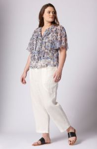 Mikayla Short Sleeve Silk Top sold by Joie