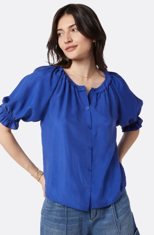 Moneta Short Sleeve Silk top sold by Joie